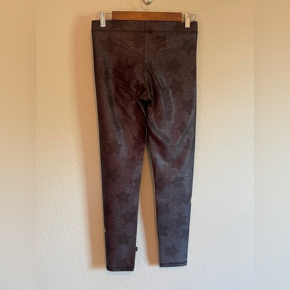 Terez Black Crystal EmojiCindy/Mindy Performance Leggings Black Gold Medium NWT - Picture 8 of 11